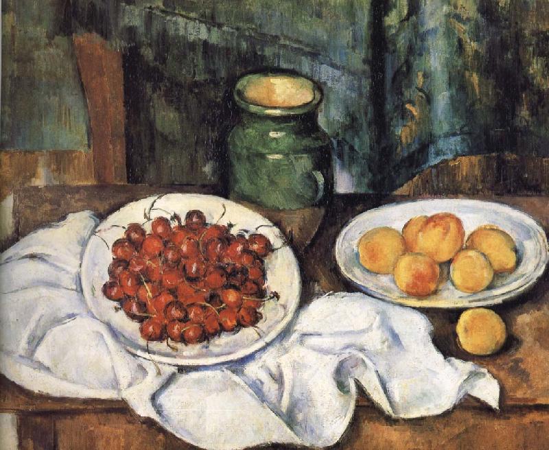 Paul Cezanne of still life cherries oil painting image
